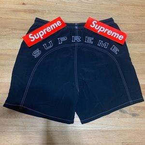 Black Supreme Arc Logo Water Shorts Size Medium